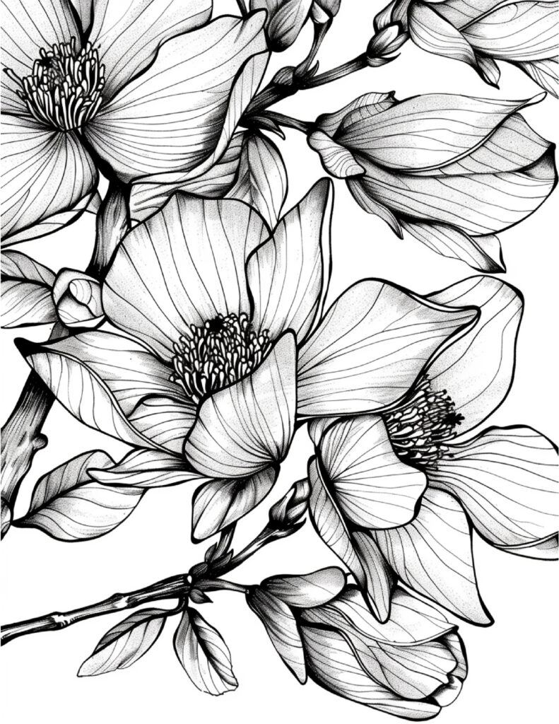 Best Flowers coloring images 2025 1 flowers, Flowers coloring, adult coloring pages flowers,