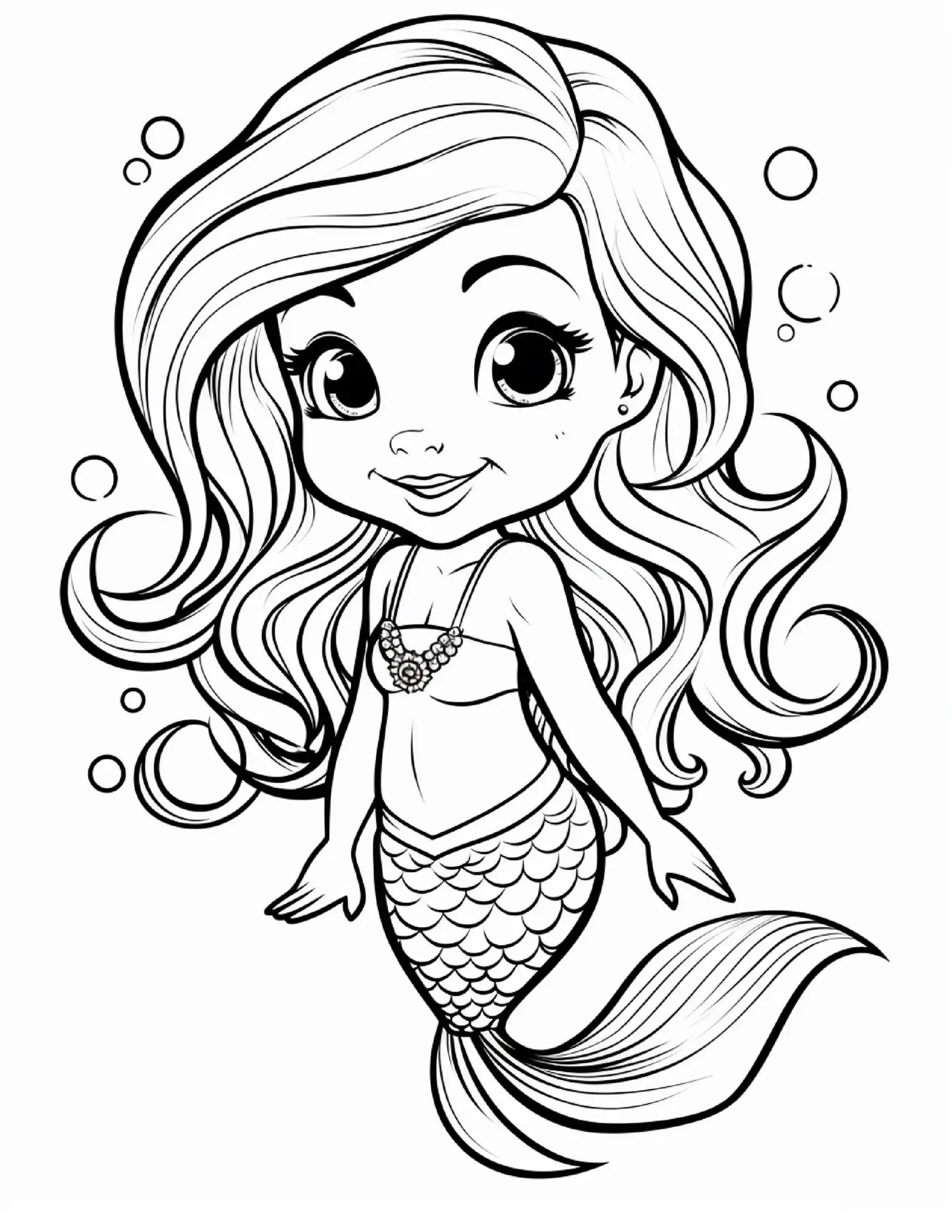 Fun Mermaid Drawings to Color